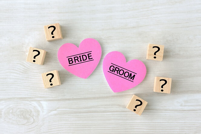 結婚式で「新郎新婦」を表現する英語